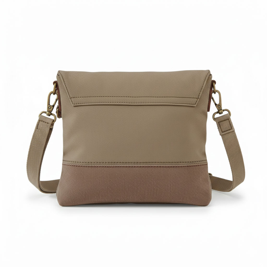 Upcycled Canvas Crossbody Bag for All 085